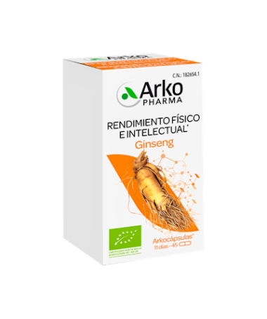 ARKOCAPSULAS GINSENG BIO 45 CAPSULAS – foto del producto ginseng arkocapsulas bio