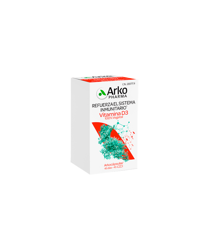 ARKOCAPSULAS VITAMIDA D3 100%VEGETAL 45C – foto del producto arkocapsulas vitamida 100%vegetal