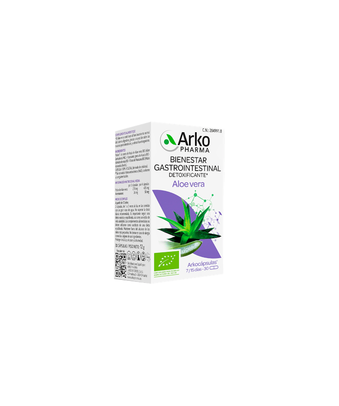 ARKOCAPSULAS ALOE VERA BIO 30 CAPSULAS – foto del producto arkocapsulas aloe vera