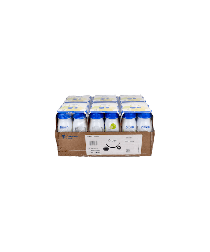 DIBEN DRINK VAINILLA 24 BOTELLAS 200 ML – foto del producto diben drink vainilla