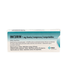 INCURIN 1 MG 30 COMP MSD – foto del producto cada incurin comp