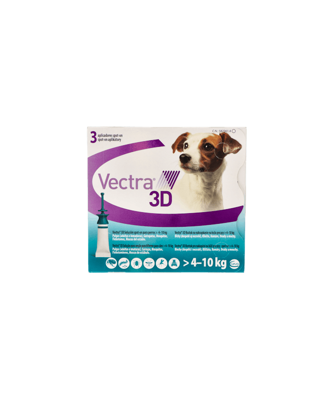 VECTRA PERROS 3D 4-10 KG 3 PIP CEVA – foto del producto cada vectra perros VECTRA PERROS 3D 4-10 KG 3 PIP CEVA – foto del producto cada vectra perros