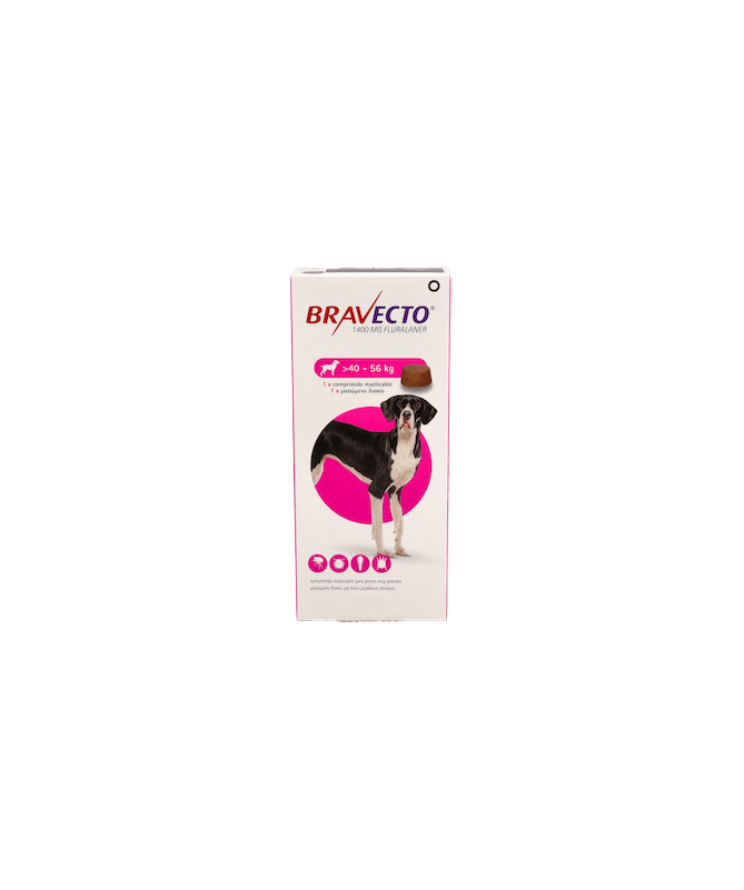 BRAVECTO PERROS 1400MG 40-56KG 1CP MSD – foto del producto cada bravecto perros