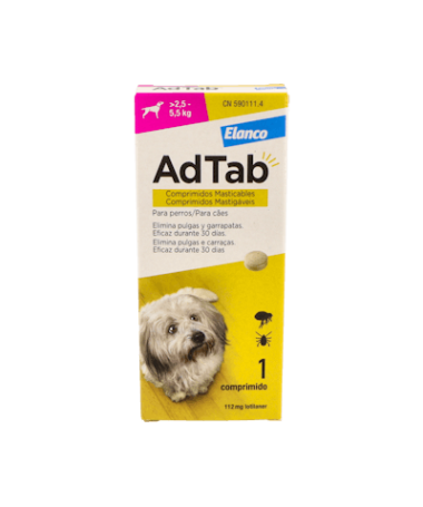 ADTAB PERRO 112MG 1 CP MAST ELANCO – foto del producto cada adtab perro