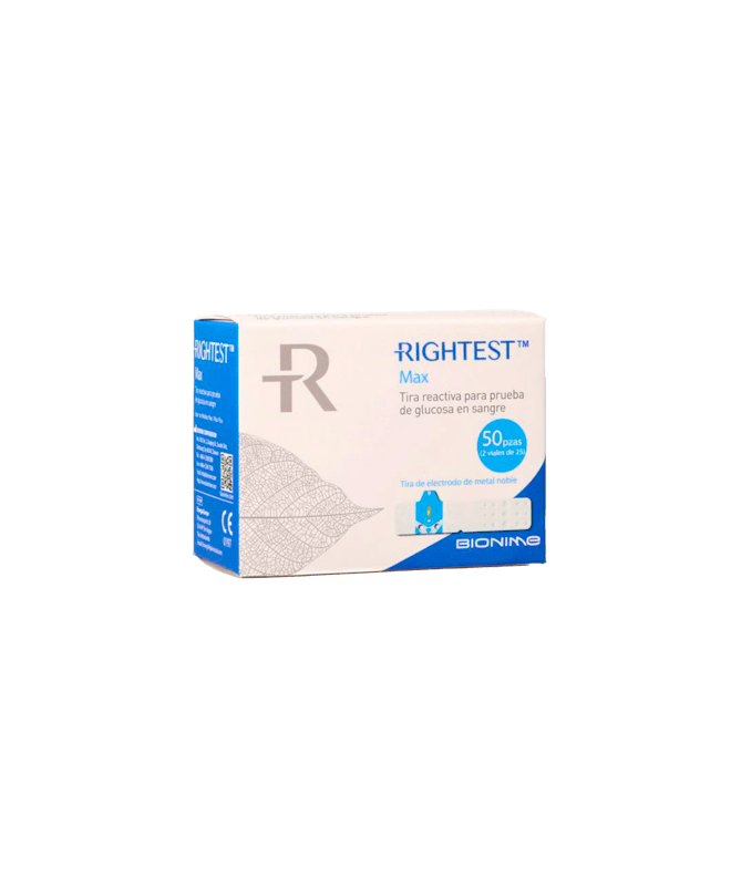 TIRA REACTIVA GLUCOSA RIGHTEST MAX 50 UD – foto del producto cada tira reactiva TIRA REACTIVA GLUCOSA RIGHTEST MAX 50 UD – foto del producto cada tira reactiva