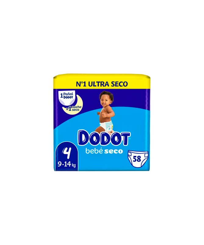 PAÑAL DODOT BEBE SECO T4 10-15 KG 62 UDS – foto del producto cada pañal dodot PAÑAL DODOT BEBE SECO T4 10-15 KG 62 UDS – foto del producto cada pañal dodot