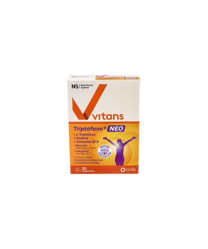 NS VITANS TRIPTOFANO+ NEO 30 COMPRIMIDOS – foto del producto vitans triptofano neo NS VITANS TRIPTOFANO+ NEO 30 COMPRIMIDOS – foto del producto vitans triptofano neo