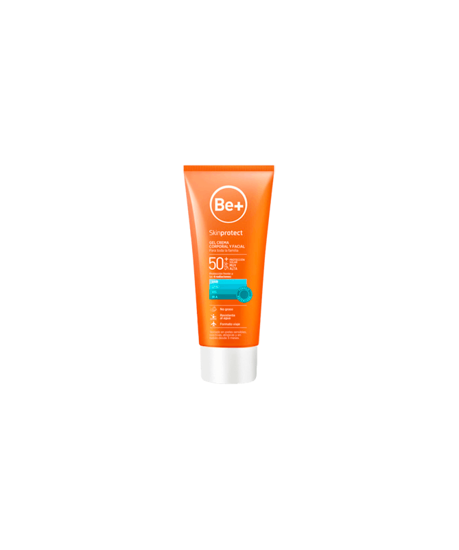 BE+ SKINP GEL CREMA CORP+FAC SPF50+ 100M – foto del producto skinp gel crema