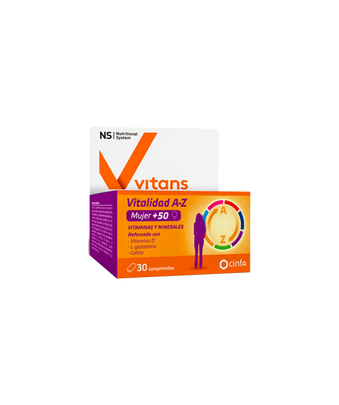 NS VITANS VITALIDAD AZ MUJER 50+ 30COMPR – foto del producto vitans vitalidad mujer NS VITANS VITALIDAD AZ MUJER 50+ 30COMPR – foto del producto vitans vitalidad mujer