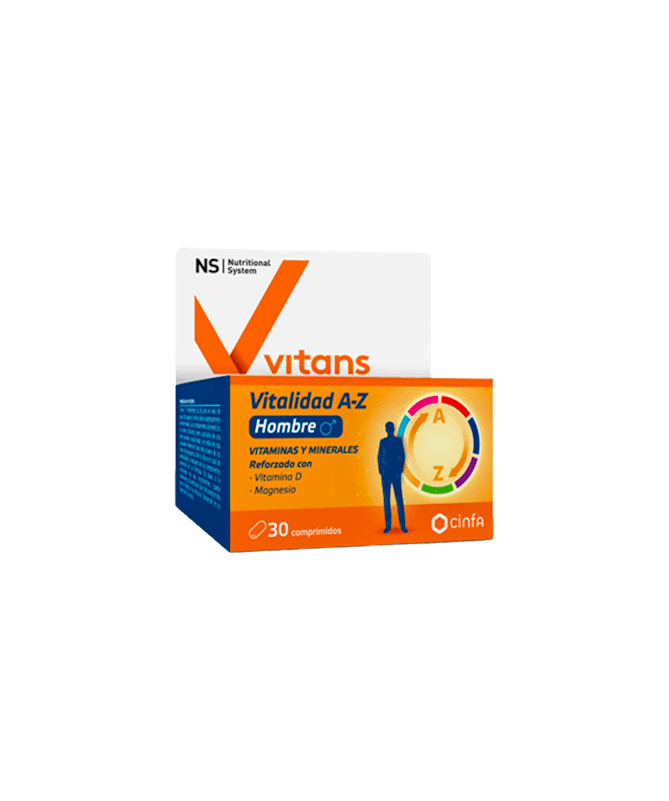 NS VITANS VITALIDAD AZ HOMBRE 30 COMPR – foto del producto vitans vitalidad hombre NS VITANS VITALIDAD AZ HOMBRE 30 COMPR – foto del producto vitans vitalidad hombre
