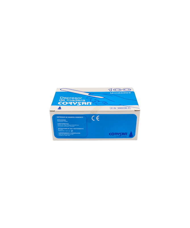 DEPRESOR MADERA CORYSAN 100 UND. – foto del producto tejido depresor madera
