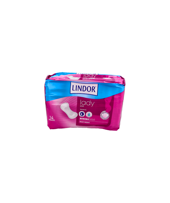 LINDOR LADY PAD MAXI NIGHT 6 GOTAS 14 UN – foto del producto lindor lady pad LINDOR LADY PAD MAXI NIGHT 6 GOTAS 14 UN – foto del producto lindor lady pad