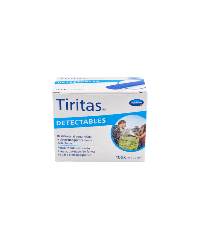 TIRITAS DETECTABLES AZULES 19X72 MM 100U – foto del producto cada tiritas detectables TIRITAS DETECTABLES AZULES 19X72 MM 100U – foto del producto cada tiritas detectables