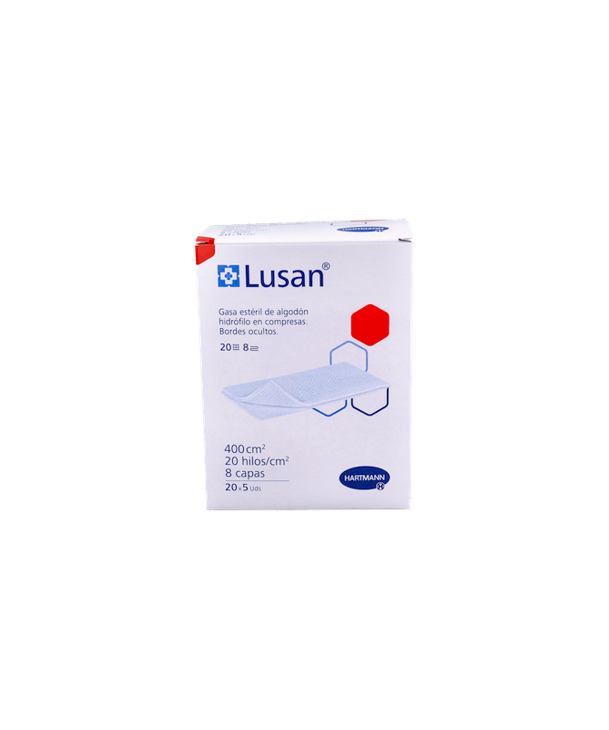 COMPRESAS GASA ESTERIL LUSAN 100 UND – foto del producto cada compresas gasa COMPRESAS GASA ESTERIL LUSAN 100 UND – foto del producto cada compresas gasa