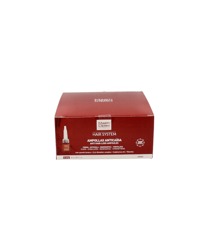 MARTIDERM AMPOLLAS ANTICAIDA 14 UD 3 ML – foto del producto complejo martiderm ampollas MARTIDERM AMPOLLAS ANTICAIDA 14 UD 3 ML – foto del producto complejo martiderm ampollas