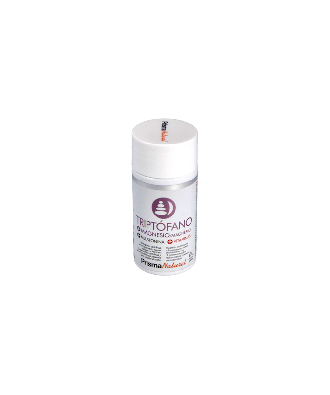 TRIPTOFANO + MG + MELATON 60COMP PRISMA – foto del producto cada triptofano melaton