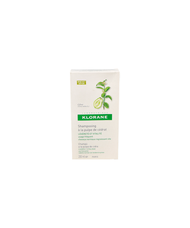 KLORANE CHAMPU PULPA CIDRA 200 ML – foto del producto cada klorane champu