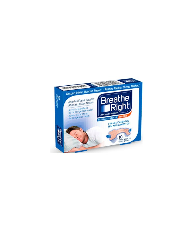 TIRA NASAL BREATHE RIGHT PEQUEÑA 10 U – foto del producto cada tira nasal