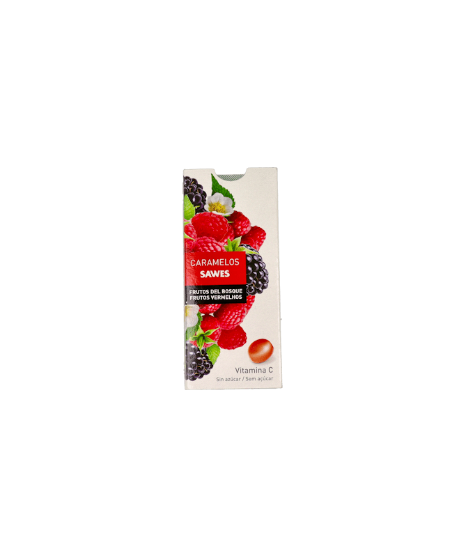 SAWES CARAMELOS BLIS FRUTOS BOSQ S/A 22G – foto del producto cada sawes caramelos