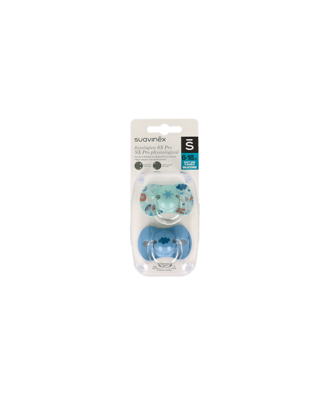 CHUPETE FISIOLOGICO 6-18 m SILICONA 2UD – foto del producto cada chupete fisiologico
