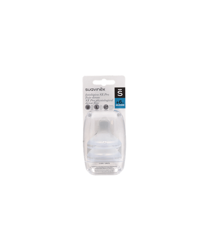 TETINA SUAVINEX FISIO FLUJO L SILICON 2U – foto del producto cada tetina suavinex