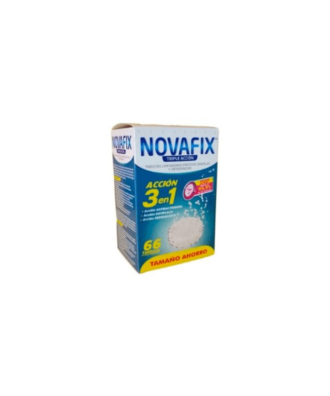 NOVAFIX TABLETAS LIMPIADORAS 66 TRI ACCI – foto del producto cada novafix tabletas