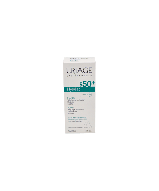 URIAGE HYSEAC SOLAR SPF50 FLUIDO 50 ML – foto del producto cada uriage hyseac URIAGE HYSEAC SOLAR SPF50 FLUIDO 50 ML – foto del producto cada uriage hyseac