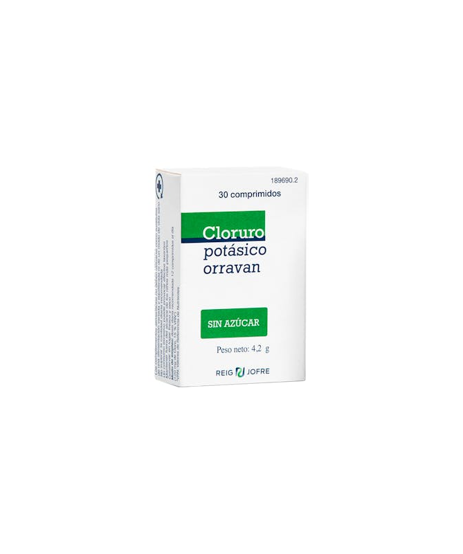 CLORURO POTASICO ORRAVAN 30 COMPRIMIDOS – foto del producto cloruro aroma potasico CLORURO POTASICO ORRAVAN 30 COMPRIMIDOS – foto del producto cloruro aroma potasico