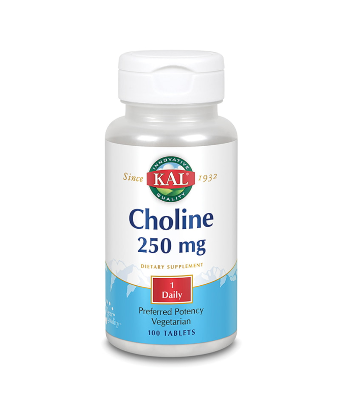 CHOLINE KAL 250MG 100COMP – foto del producto colina bitartrato choline CHOLINE KAL 250MG 100COMP – foto del producto colina bitartrato choline