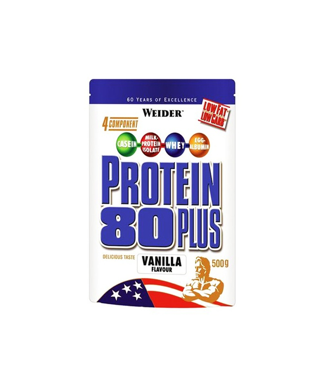 WEIDER PROTEIN 80 PLUS VAINILLA 500GR – foto del producto cálcico proteína leche WEIDER PROTEIN 80 PLUS VAINILLA 500GR – foto del producto cálcico proteína leche
