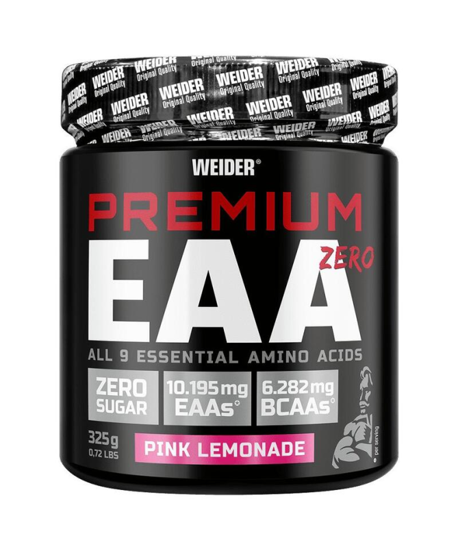 WEIDER PREMIUM EAA ZERO PINK LEMONADE 325GR – foto del producto leucina lisina isoleucina WEIDER PREMIUM EAA ZERO PINK LEMONADE 325GR – foto del producto leucina lisina isoleucina