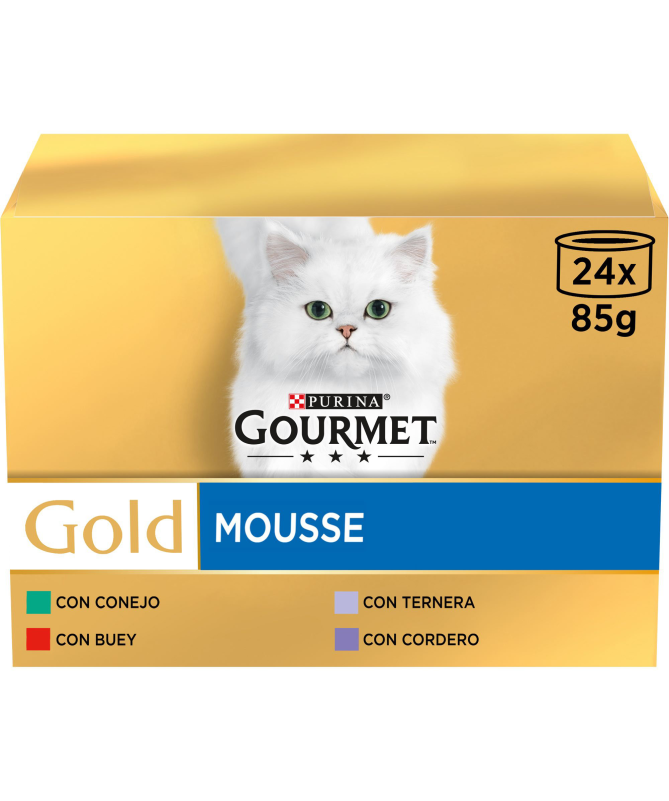 GOURMET GOLD MOUSSE SALMON CAJA 24X85GR – foto del producto sulfato bruta subproductos GOURMET GOLD MOUSSE SALMON CAJA 24X85GR – foto del producto sulfato bruta subproductos