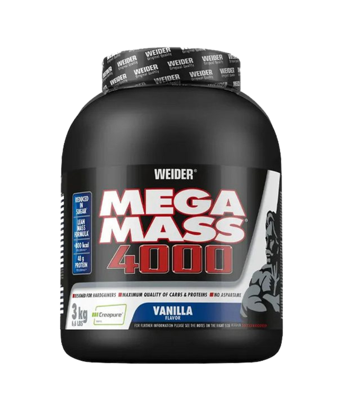 WEIDER MEGA MASS 4000 FRESA 4KG – foto del producto leche ácido proteína