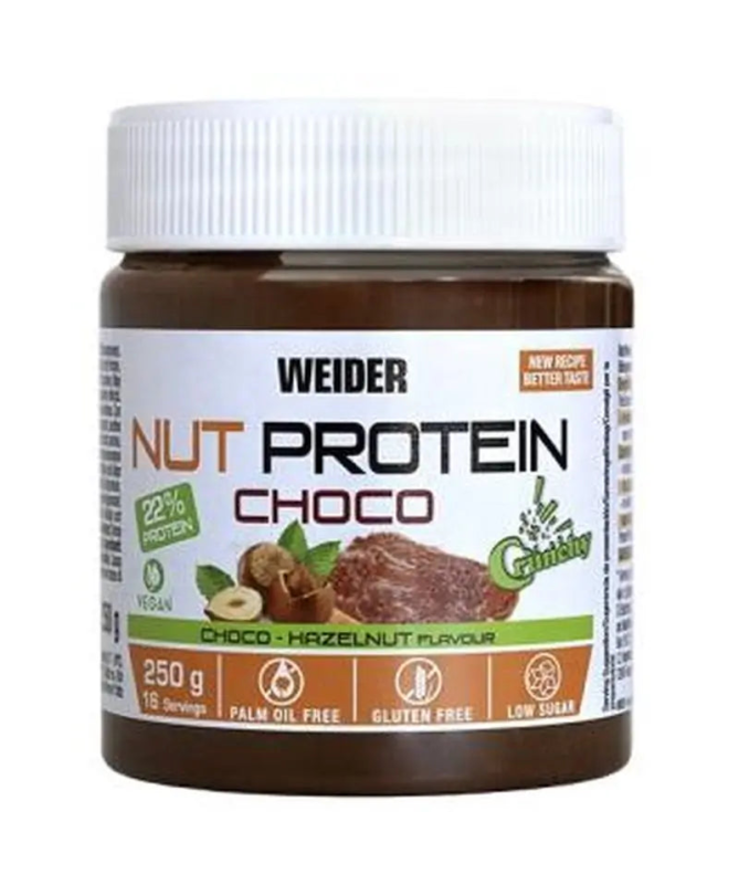 NUT PROTEIN CREMA DE CHOCOLATE CRUNCHY 250GR – foto del producto edulcorante colza nut NUT PROTEIN CREMA DE CHOCOLATE CRUNCHY 250GR – foto del producto edulcorante colza nut