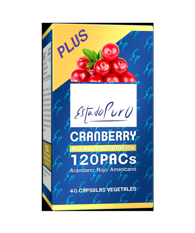 CRANBERRY 120 PACS 40CAP ESTADO PURO – foto del producto pacs cranberry cápsula CRANBERRY 120 PACS 40CAP ESTADO PURO – foto del producto pacs cranberry cápsula
