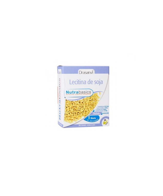 NUTRABASICS LECITINA DE SOJA 1200MG 48PERLAS – foto del producto lecitina soja nutrabasics