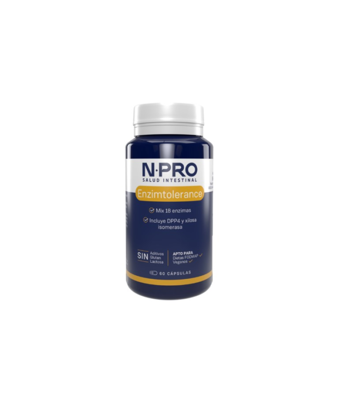 NPRO ENZIM TOLERANCE 60CAP – foto del producto 000 500 cápsula NPRO ENZIM TOLERANCE 60CAP – foto del producto 000 500 cápsula